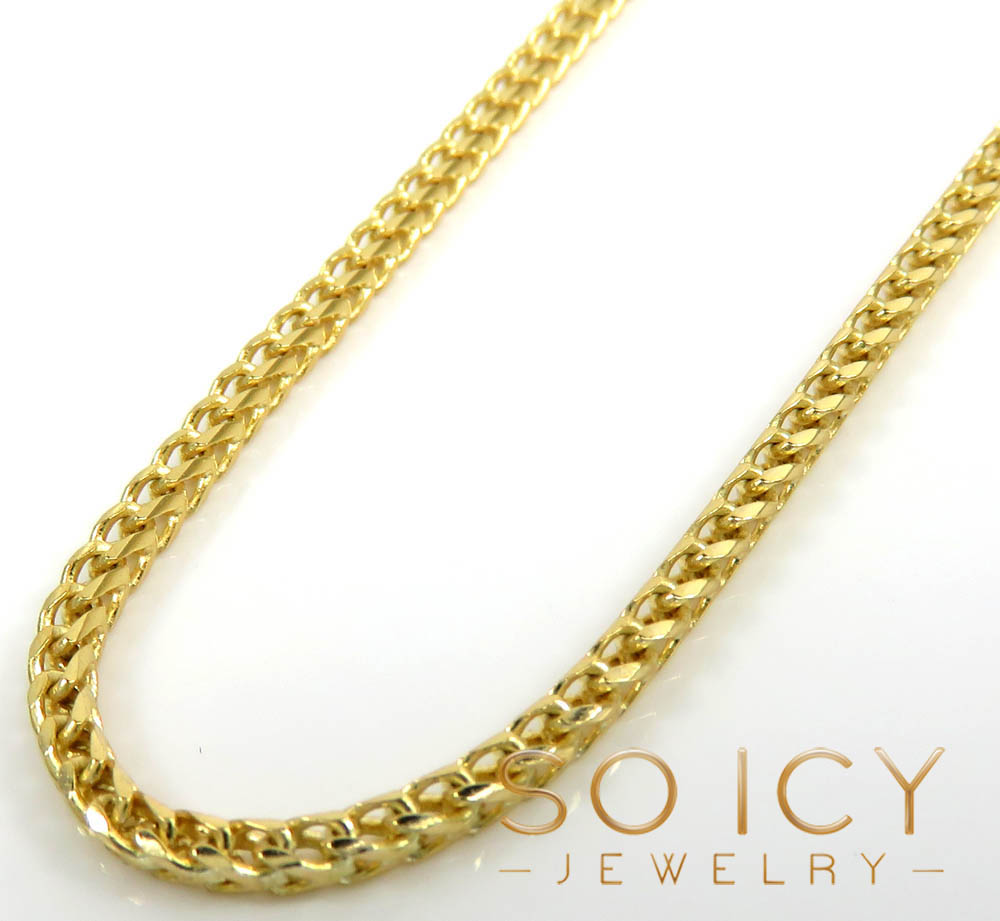 14k solid yellow gold franco chain 18-24 inch 2mm