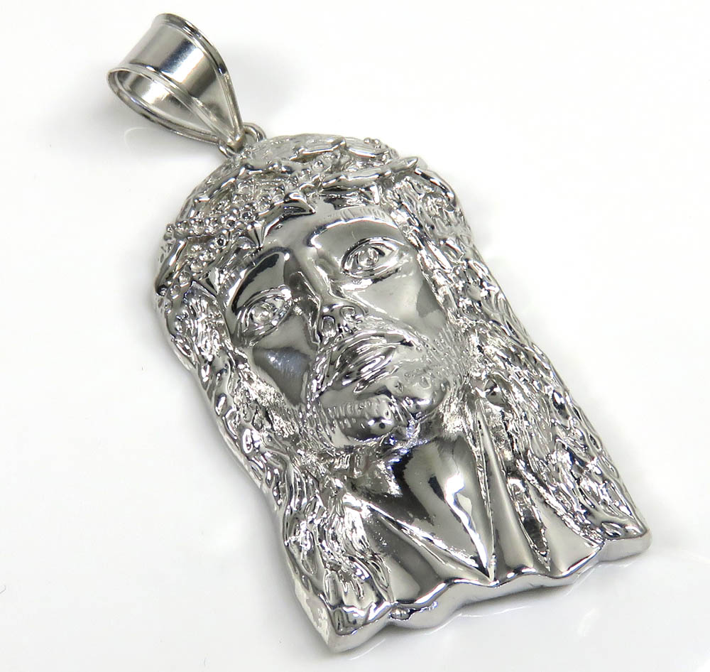 925 sterling silver medium classic jesus pendant