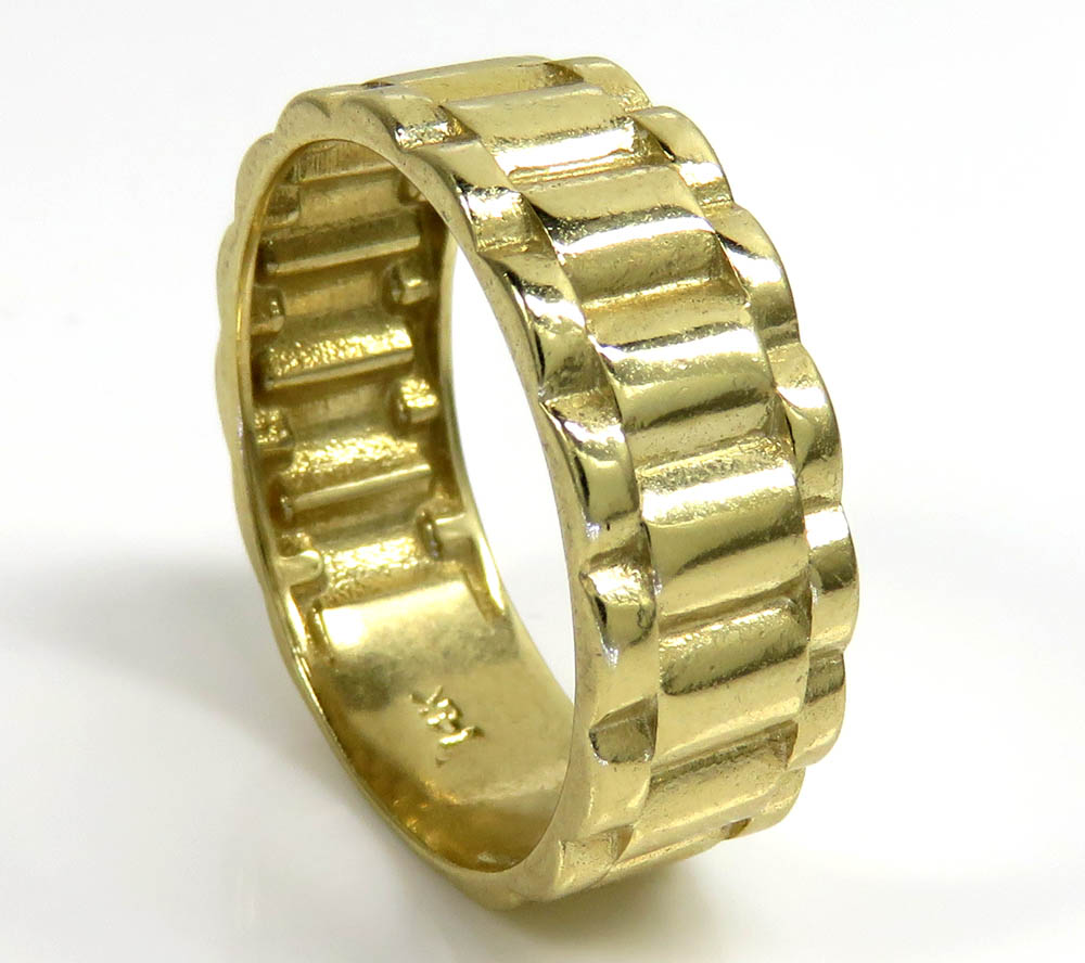 14k gold 7.80mm presidential style ring