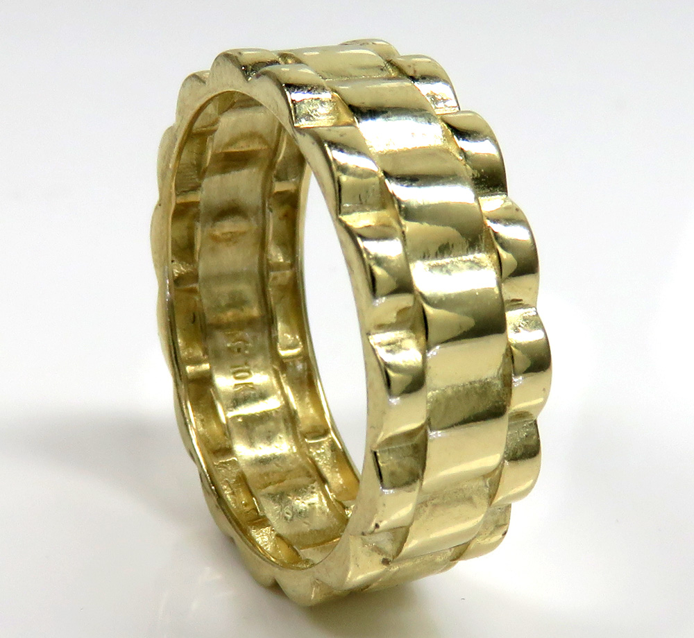 10k gold 7.50mm presidential style ring