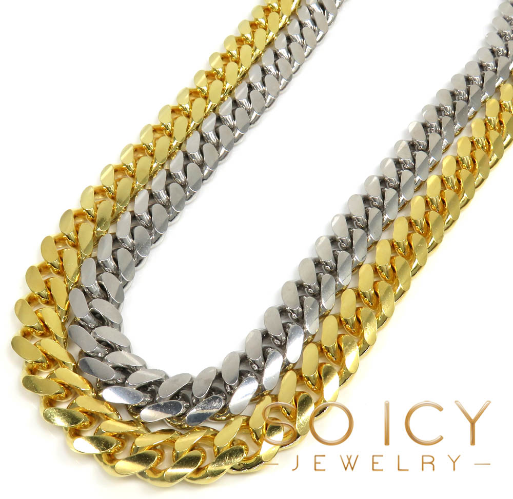 925 sterling silver miami link chain 20-24 inch 11.50mm