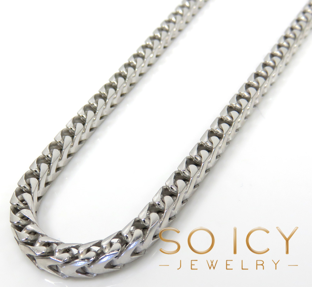 925 white sterling silver solid franco chain 18-26 inches 3.8mm