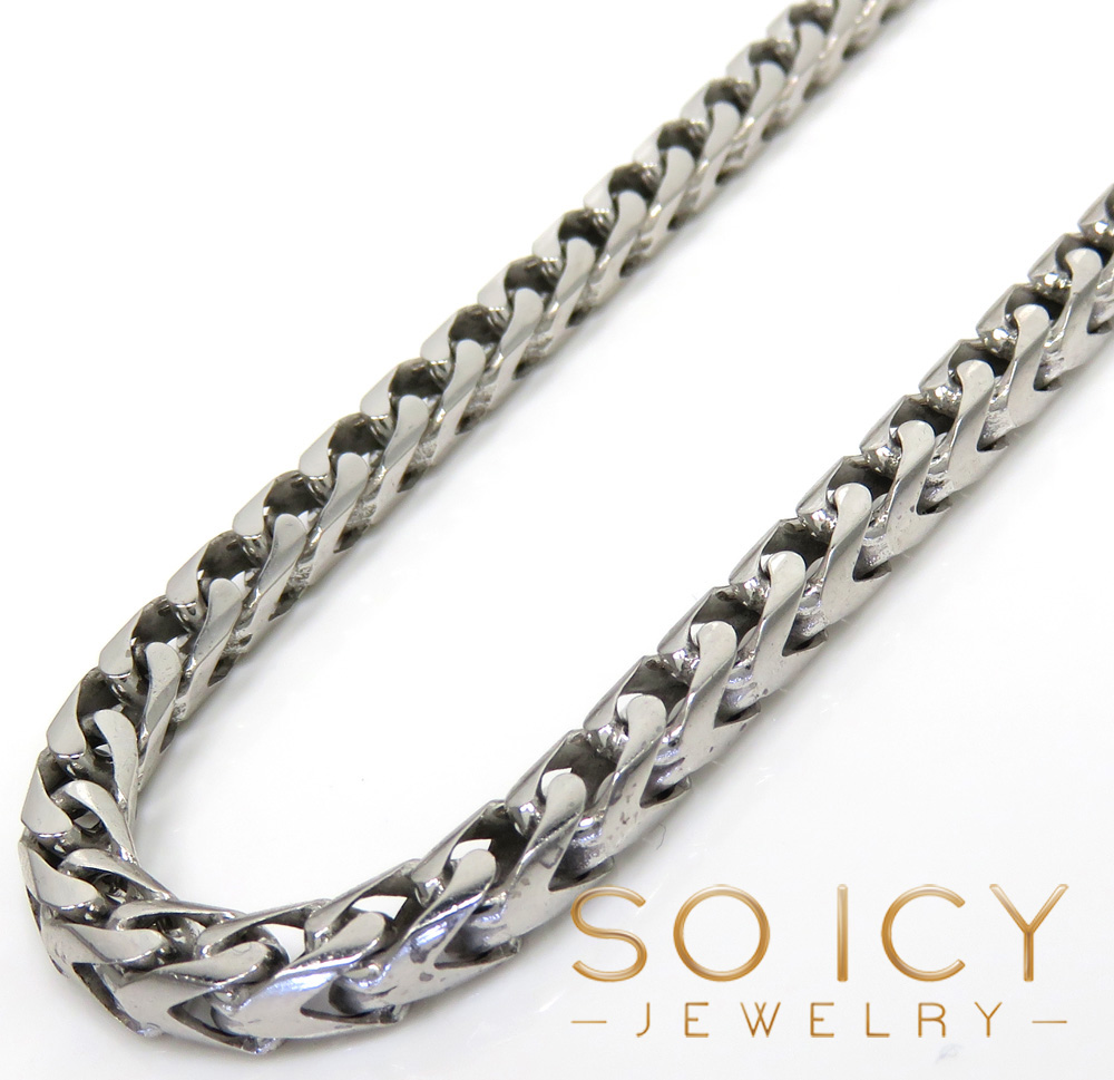 925 white sterling silver solid franco chain 18-30 inches 4.5mm