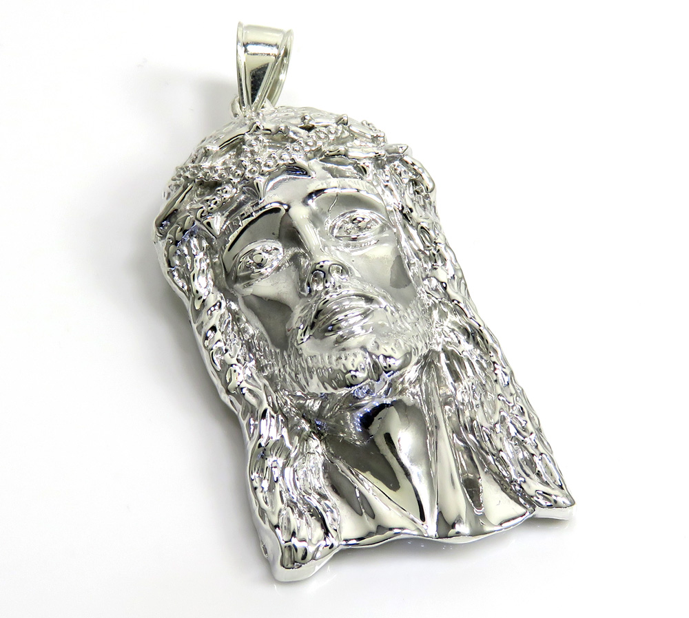 925 sterling silver large classic jesus pendant 