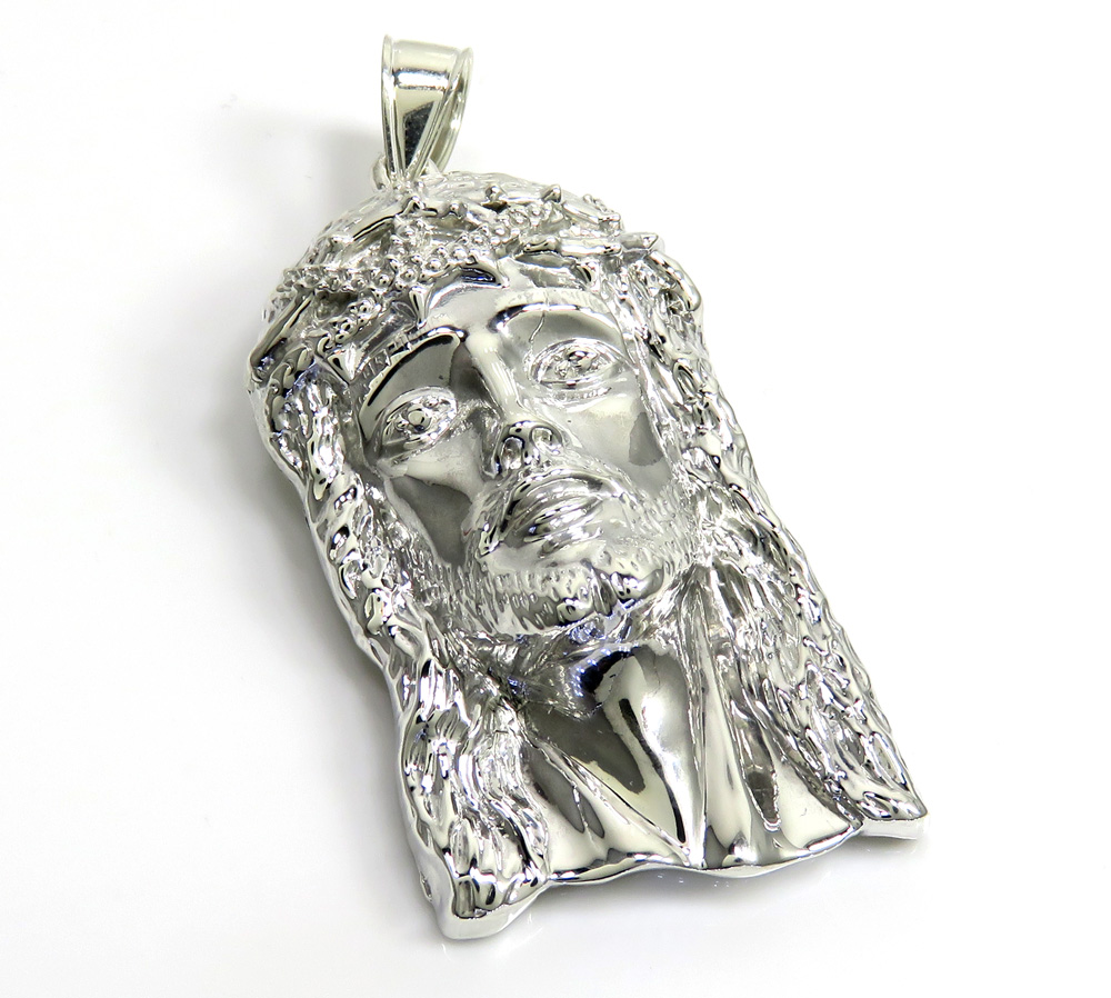 925 sterling silver large classic jesus pendant