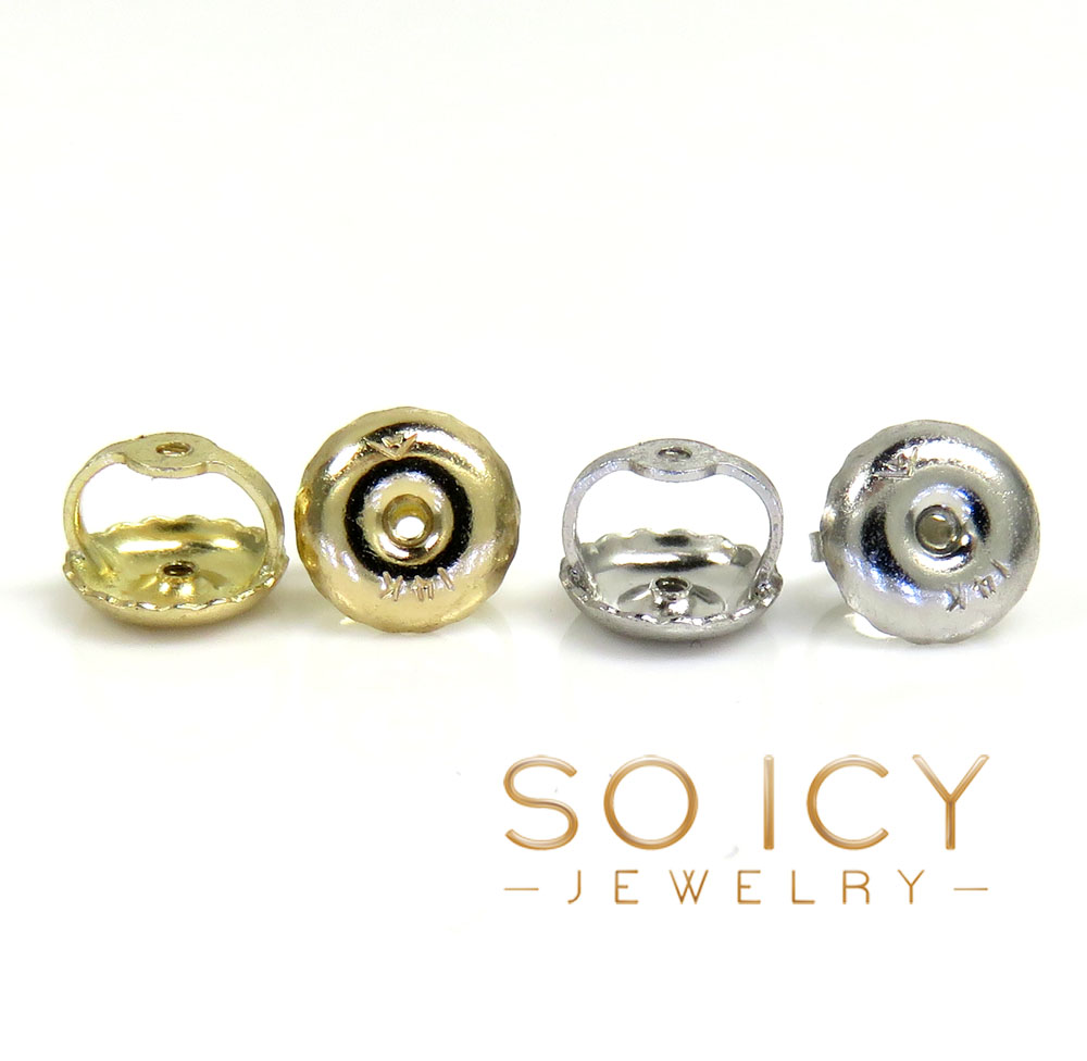 Pair of screw backs - 14k yellow or white gold for cluster earrings