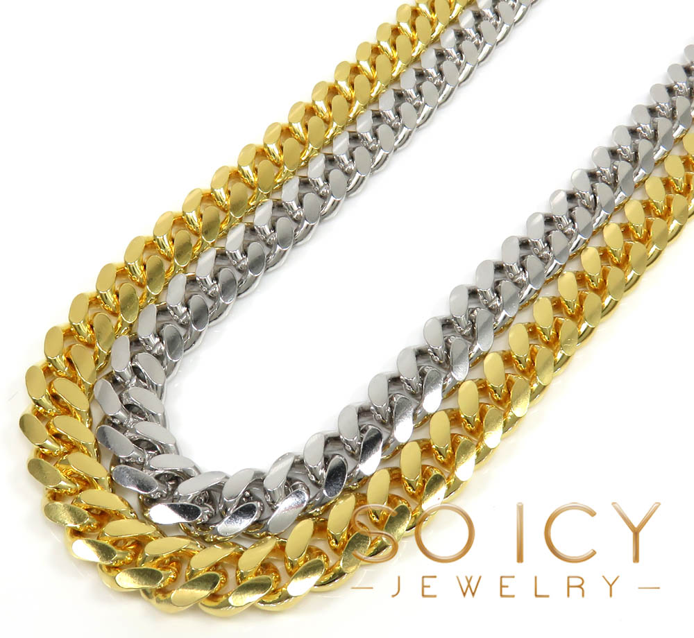 925 sterling silver miami link chain 20-26 inches 9mm