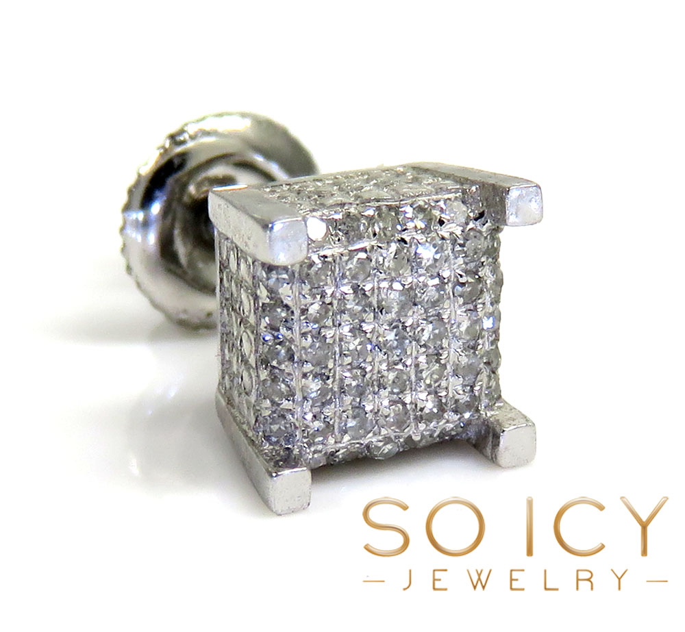 Cube diamond earrings Clearance