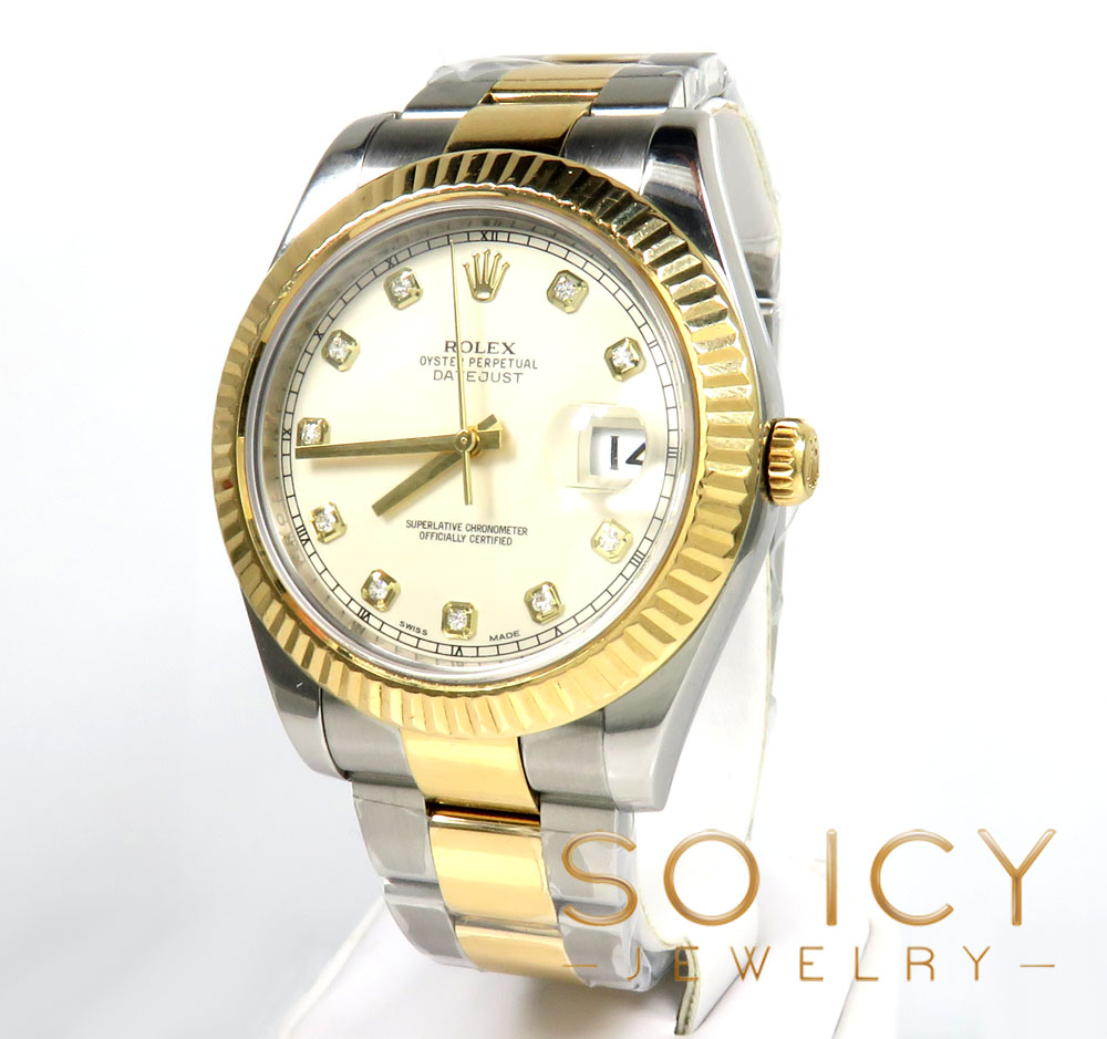 Preowned rolex datejust 2 yellow gold and stainless steel 