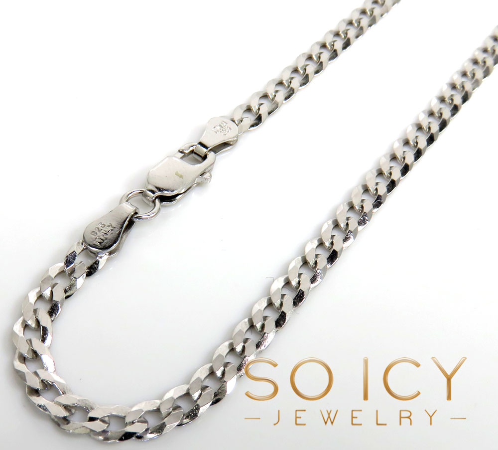 925 yellow or white solid cuban bracelet 9