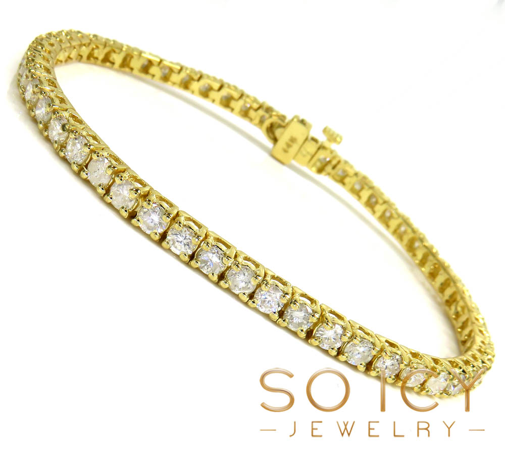 14k gold 7 pointer diamond tennis bracelet 7