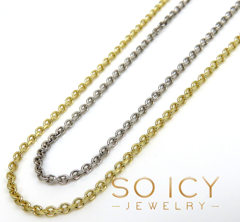 14k gold super skinny solid cable chain 16-22 inch 1.50mm
