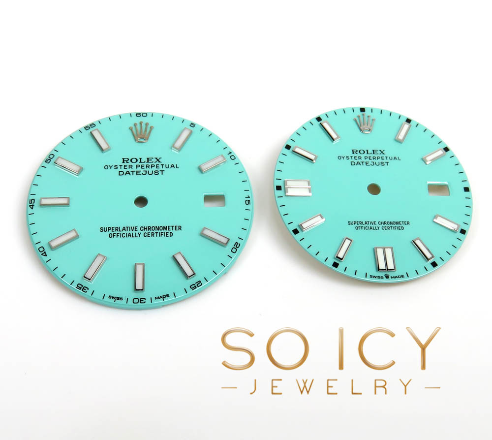 Rolex 36mm or 41mm turquoise datejust custom made dial