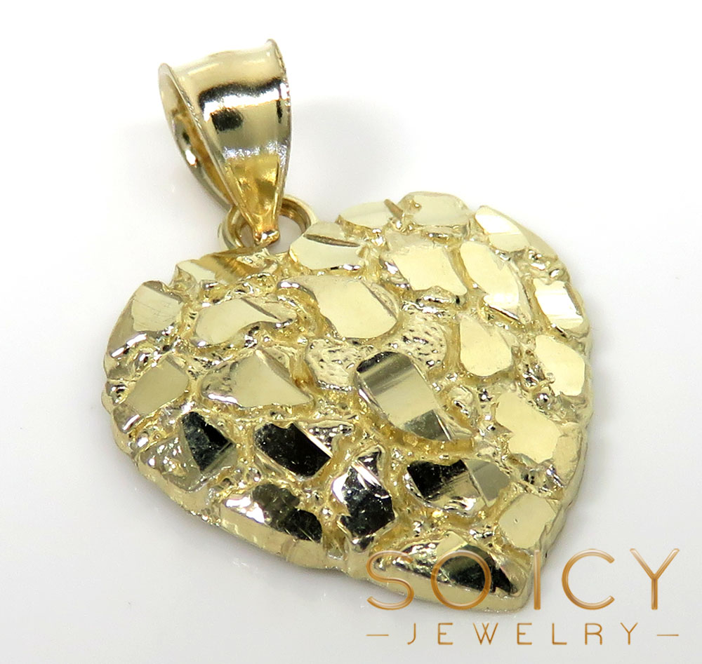 10k yellow gold small nugget pendant 
