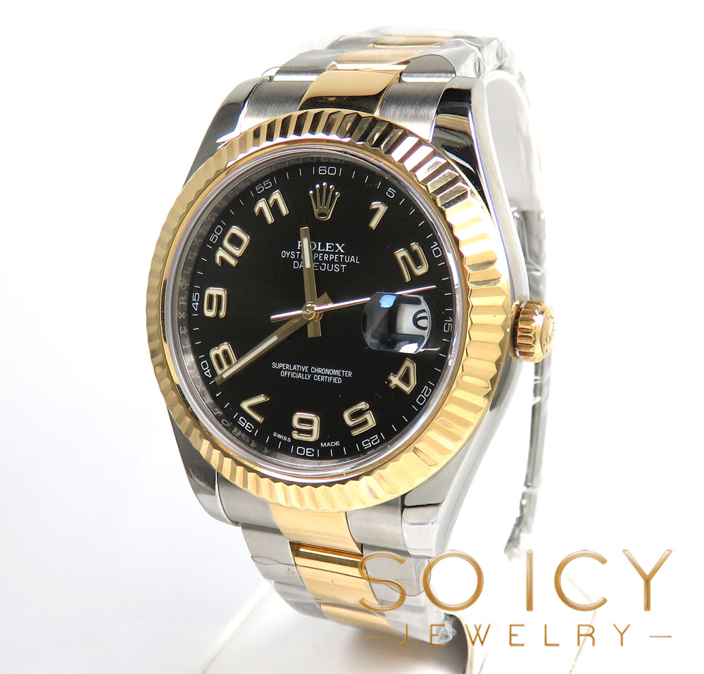 Preowned rolex datejust 2 41mm yellow gold and stainless steel ref. 116333