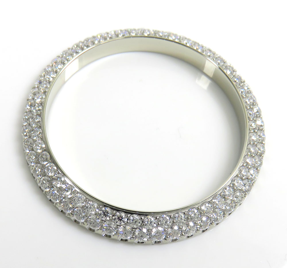 2 row moissanite bezel 2.20cts 41mm