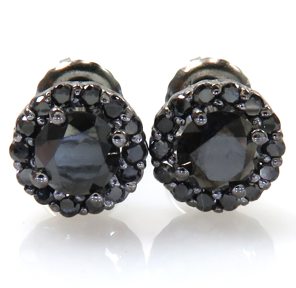 Real black diamond earrings Clearance