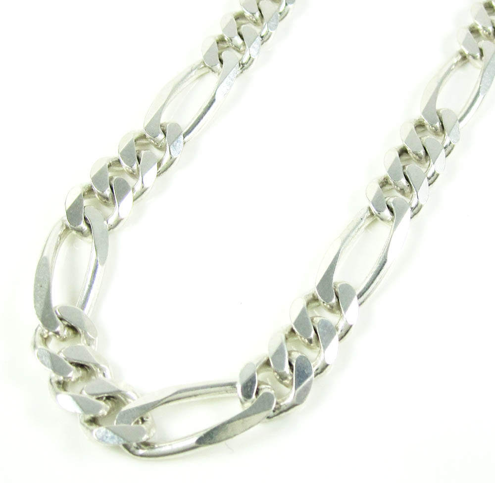 925 sterling silver figaro link chain 30 inch 7.40mm