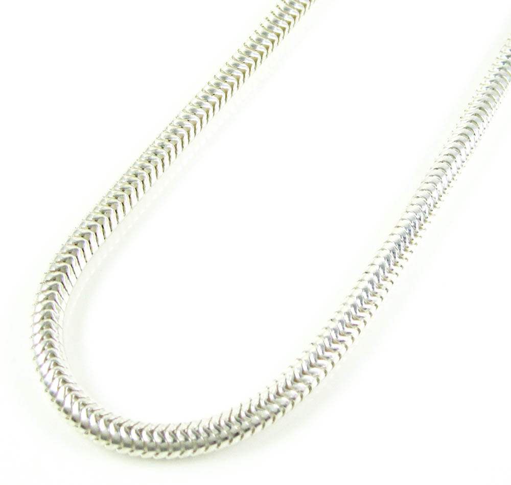 925 white sterling silver snake link chain 30 inch 3.25mm
