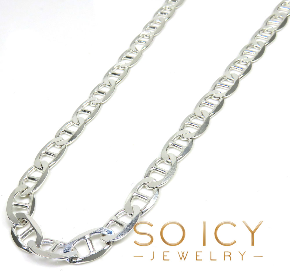 925 sterling silver anchor link chain 18-26