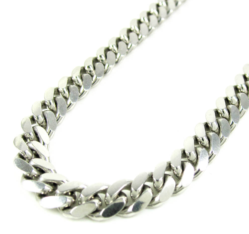 925 sterling silver miami link chain 20-30 inch 6mm