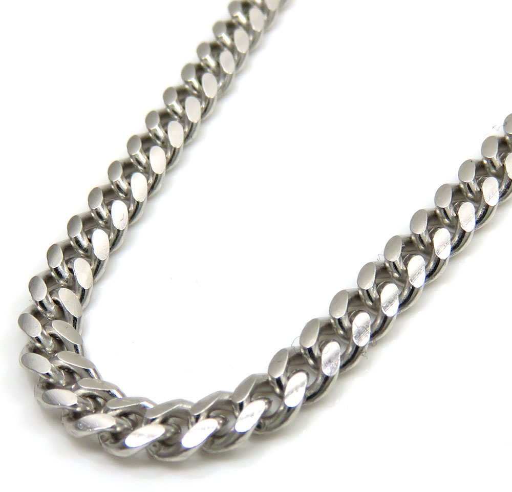 925 sterling silver miami link chain 20-26 inches 3.50mm