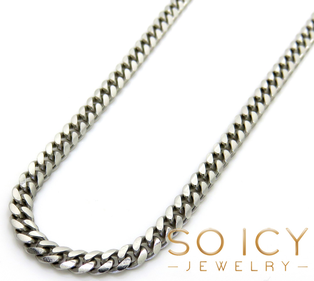925 sterling silver miami link chain 18-26 inches 2.50mm