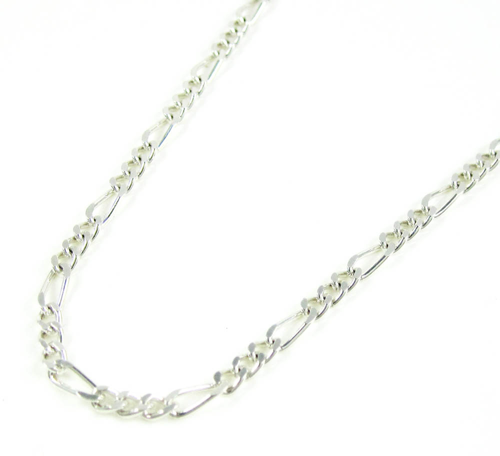 925 sterling silver figaro link chain 20-26 inch 2.10mm