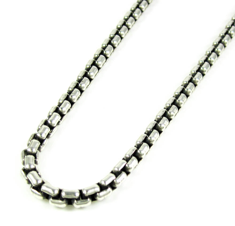 925 sterling silver box link chain 30 inch 4mm