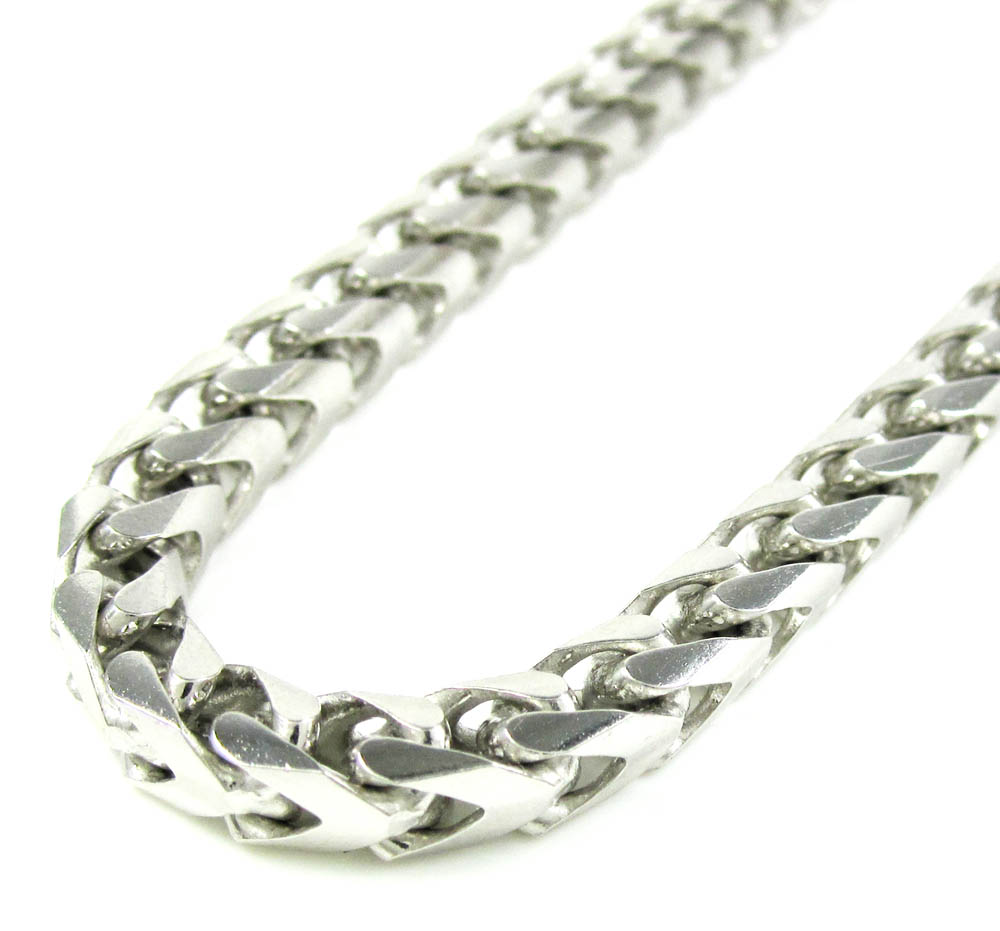10k white gold franco link chain 30-40 inch 5.3mm