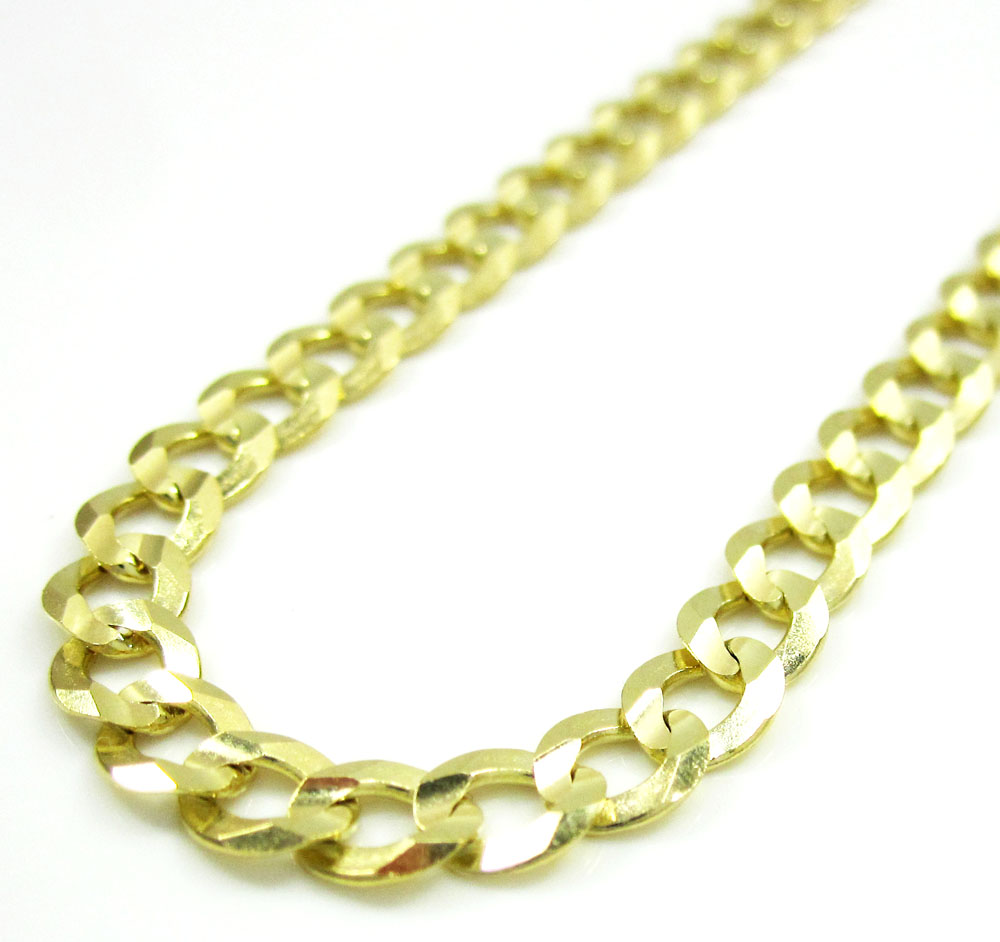 10k yellow gold cuban chain 18-30 inch 4.5mm