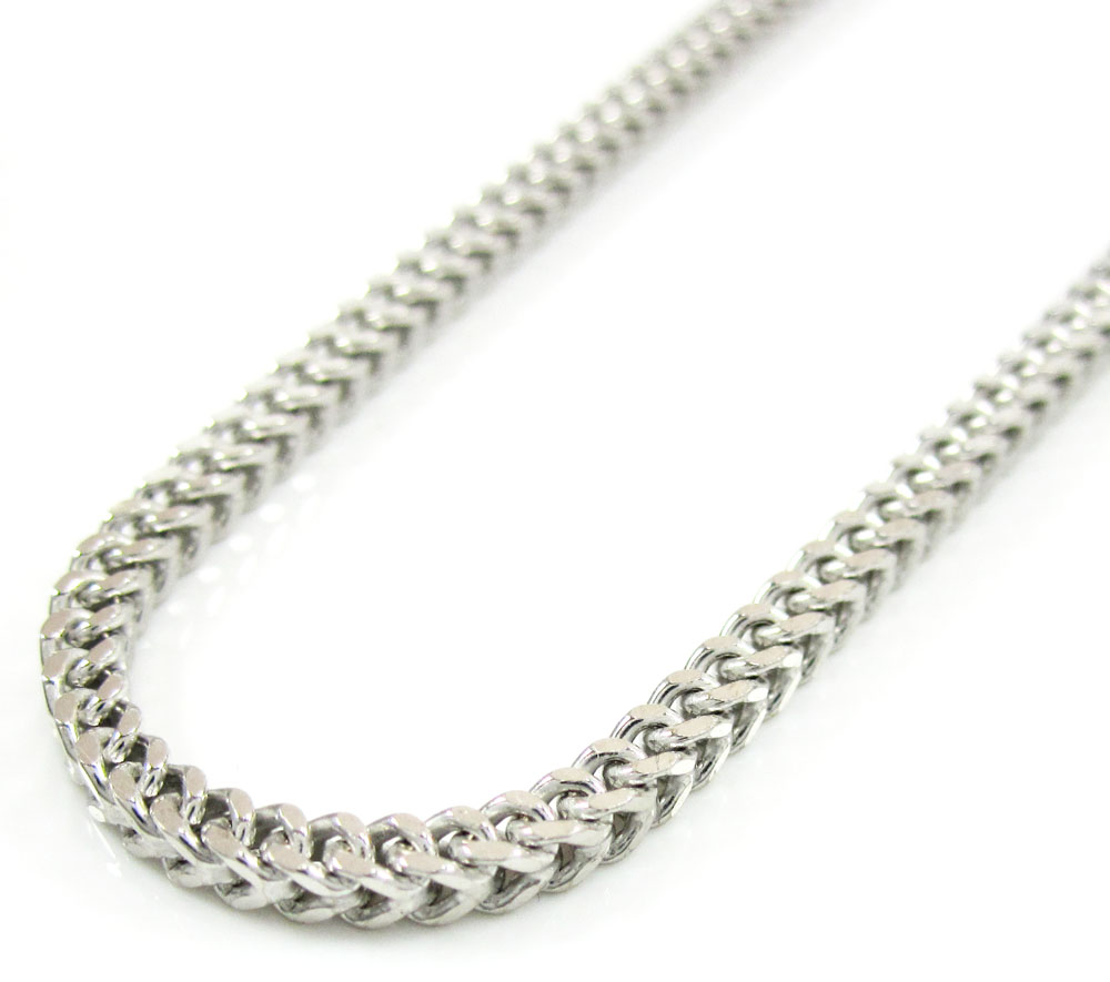10k white gold franco chain 18-36 inch 2.2mm