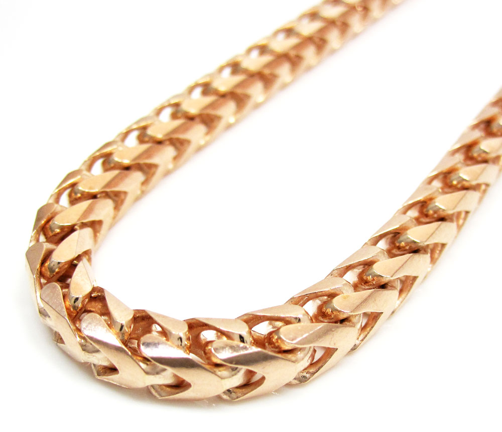 10k rose gold franco chain 40 inch 5.5mm