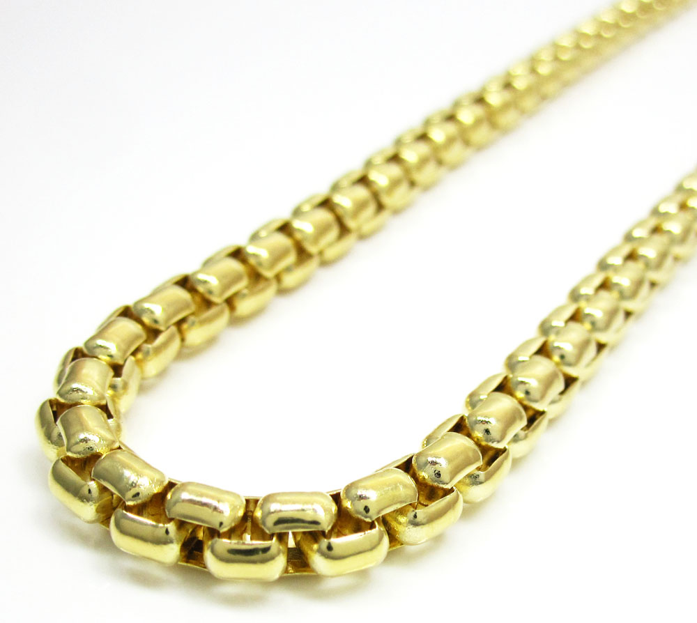 14k yellow gold italian box chain 20-30 inch 5mm