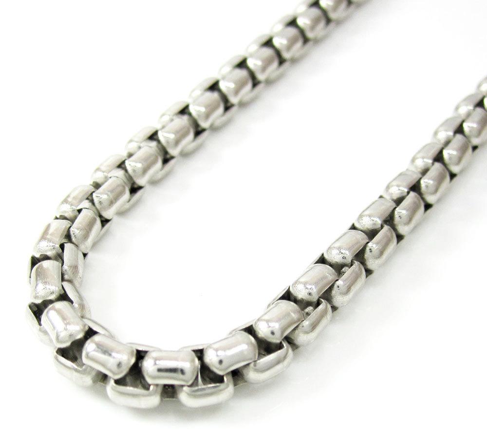 white gold box chain