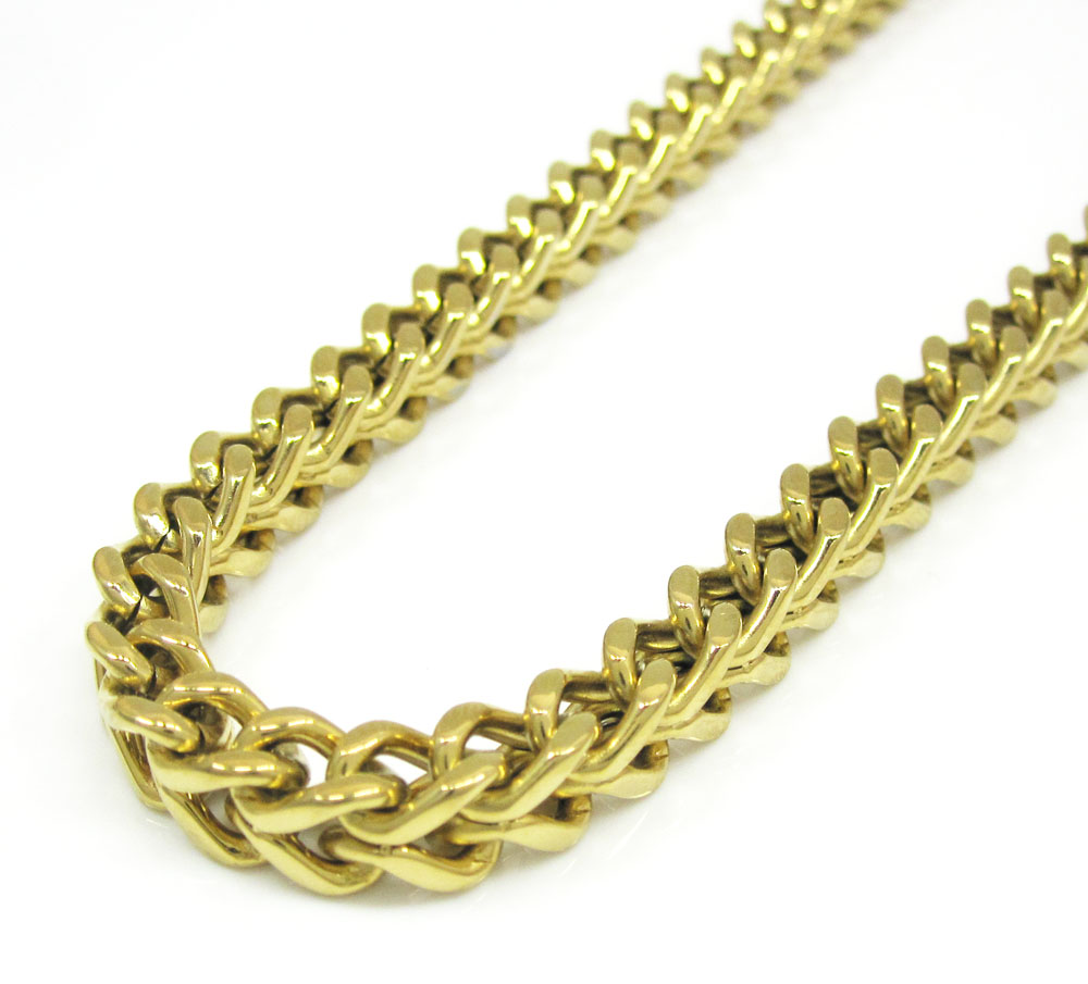 Buy Yellow Stainless Steel Franco Link Chain 24 Inch 5mm Online at SO