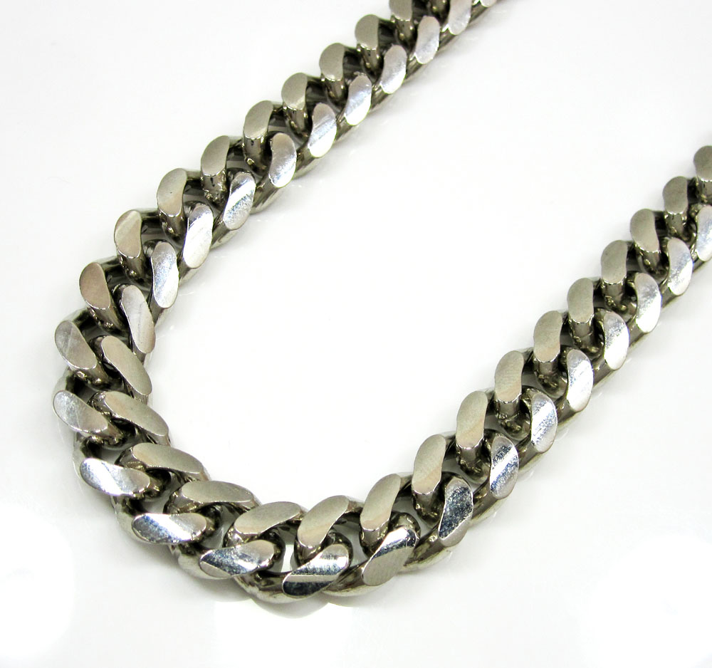 925 sterling silver miami link chain 20-26 inch 10.5mm