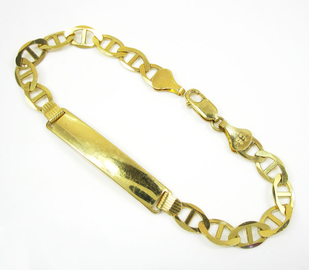 19cm (7.5) E Initial Bracelet in 10kt Yellow Gold
