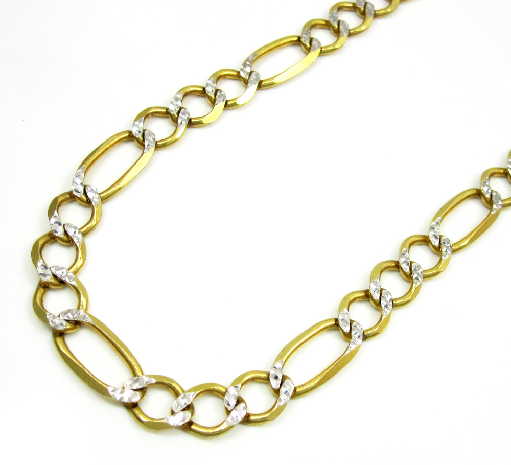 Gold Figaro Chains - 10kt or 14kt Solid Gold | Lirys Jewelry 10kt / 3mm / 20