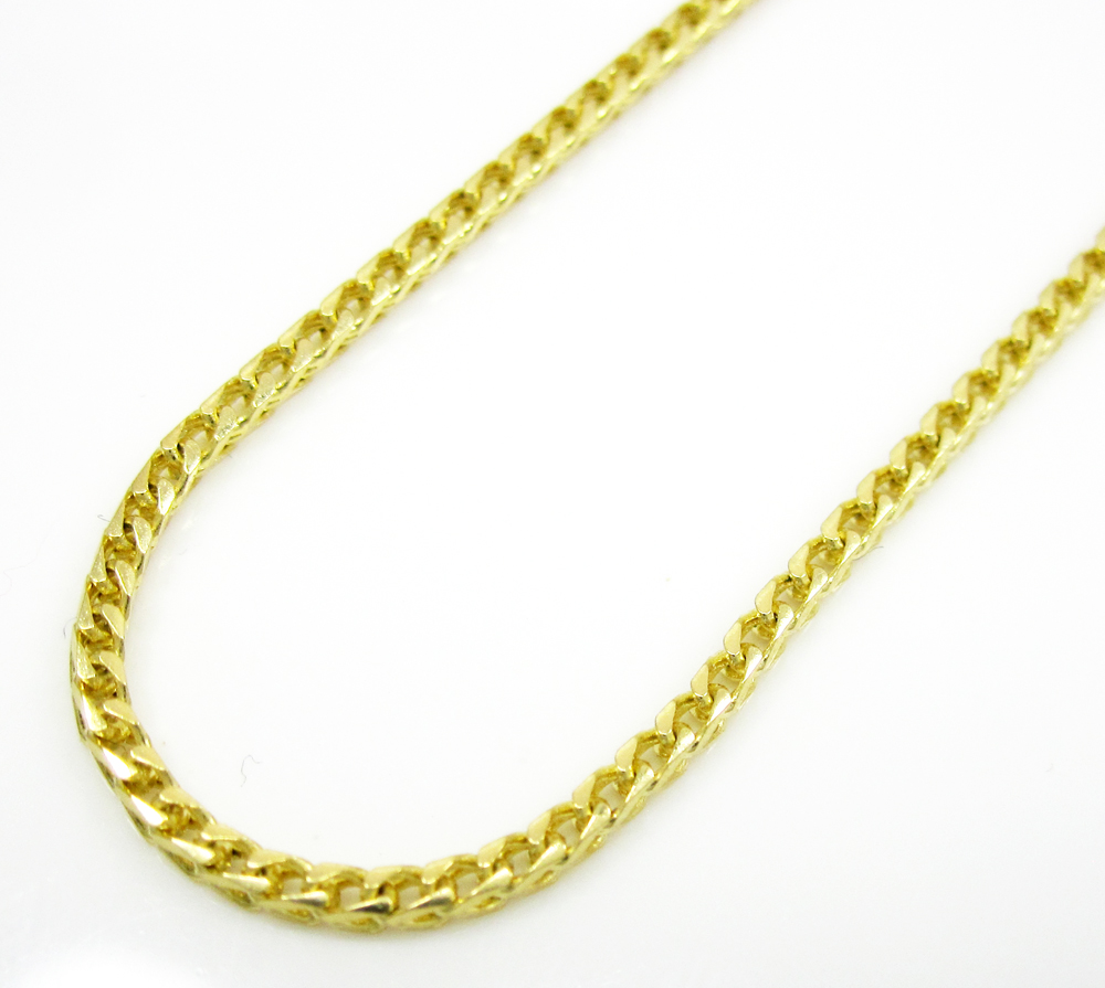 14k solid yellow gold franco chain 18-24 inch 1.5mm