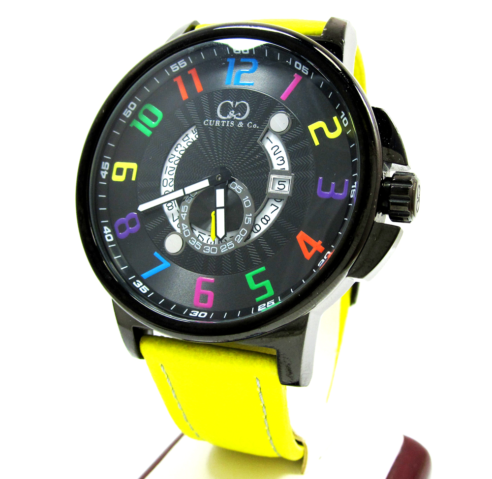 Curtis & co black stainless steel big time cool black watch