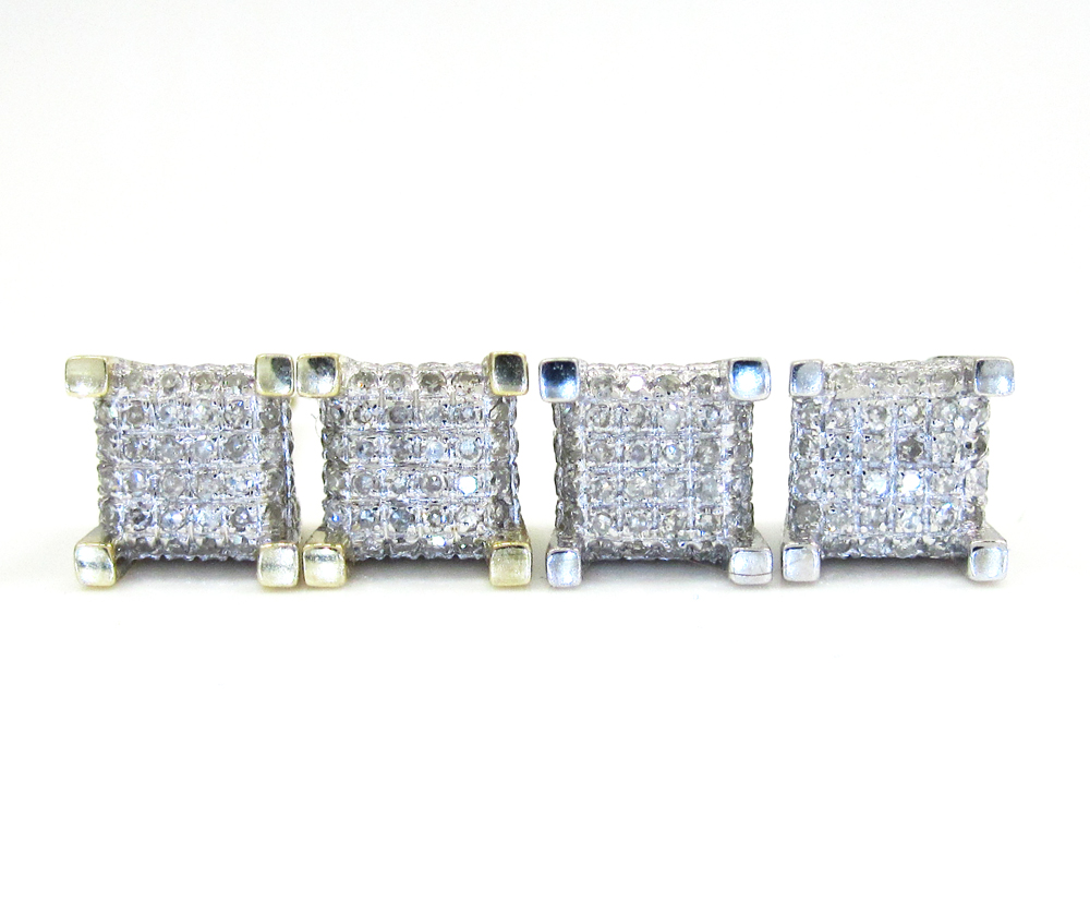 10k gold diamond cube earrings 0.20ct