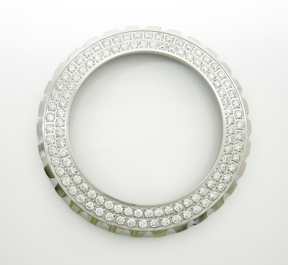 Ladies custom made chanel j12 white stainless steel diamond bezel 1.10ct