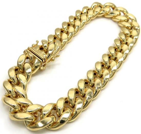 Hollow cuban link bracelet on sale