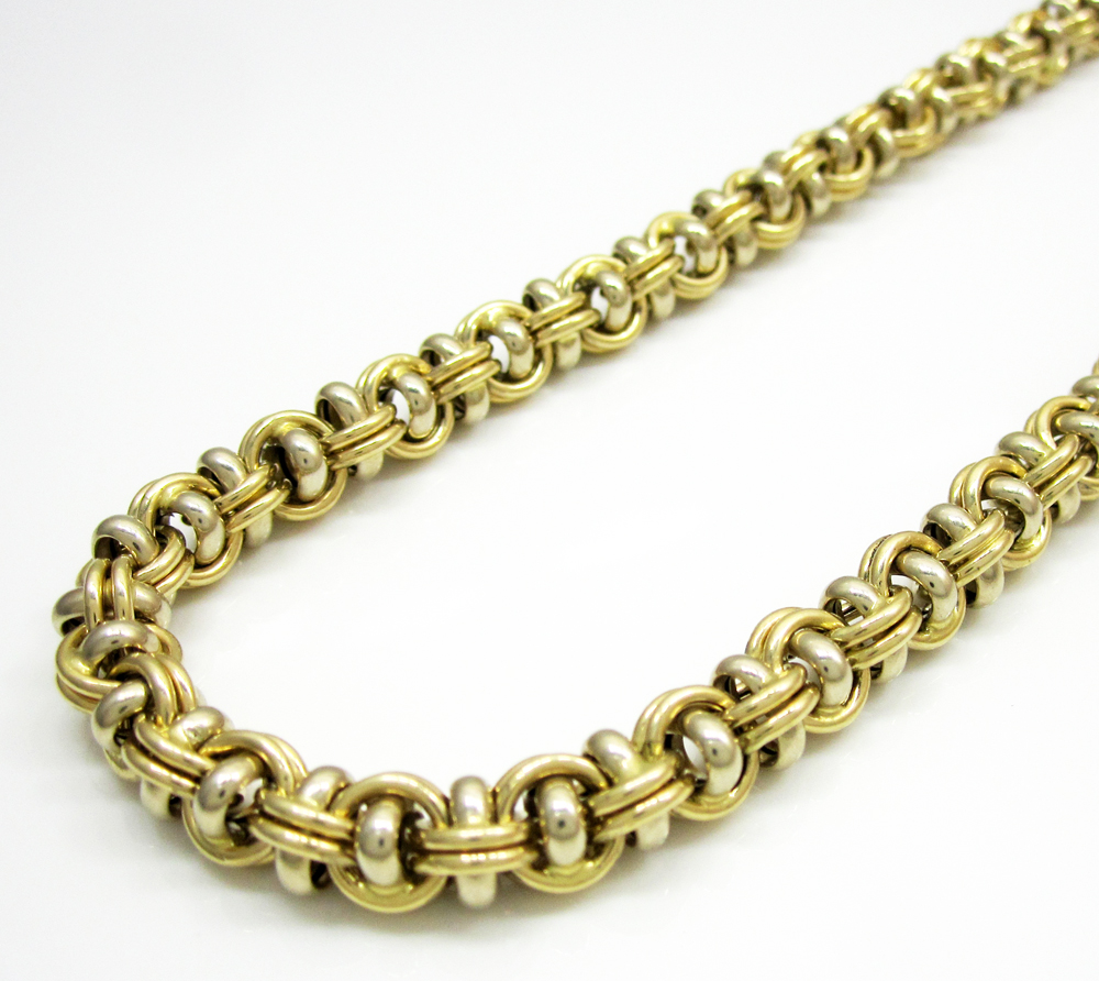 Italian Gold Chain >> 14k Solid Two Tone Gold Fancy Italian Chain 24 Inch 6 8mm Italian Gold Chain >> 14k Solid Two Tone Gold Fancy Italian Chain 24 Inch 6 8mm