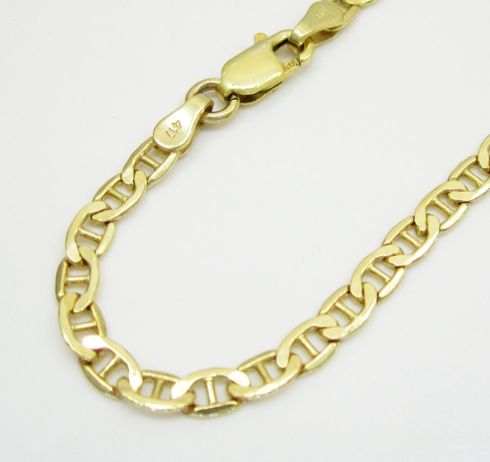 10k yellow gold mariner bracelet 8 inch 3.5mm