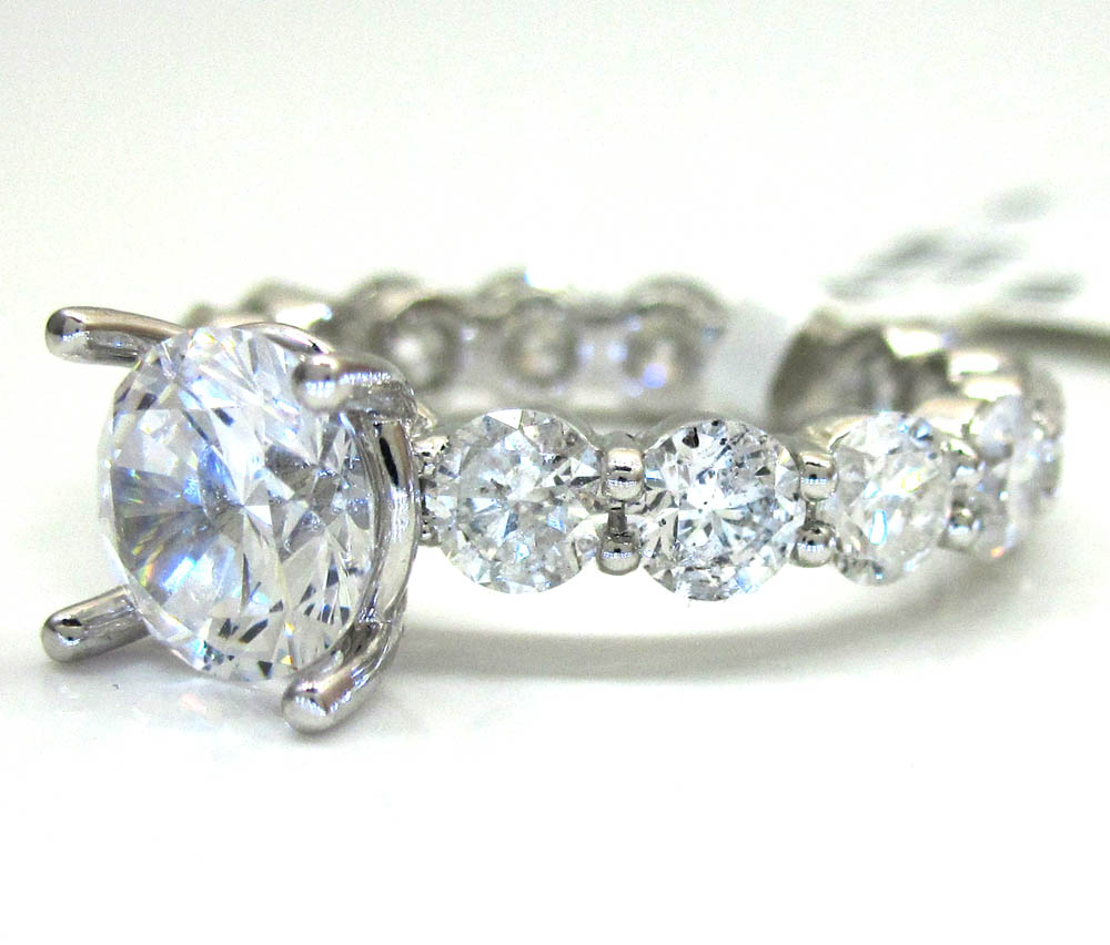 18k gold diamond eternity engagement ring 3.72ct