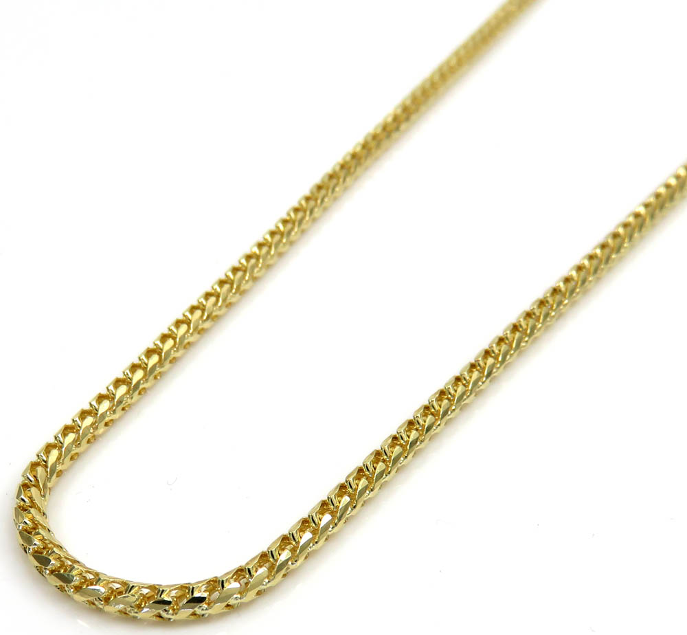 10k yellow gold solid franco box chain 18-26