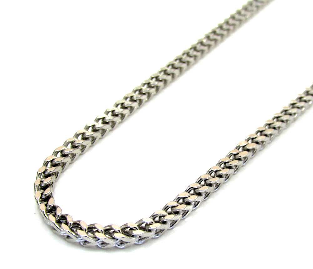 10k white gold franco box chain 18-26 inch 2mm