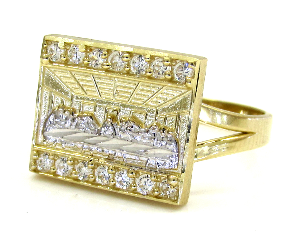 Ladies 10k two tone cz 